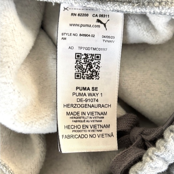 Puma Men's Size XL Shorts Big Logo Sports Relaxed Fit Gray Pockets - Picture 9 of 11